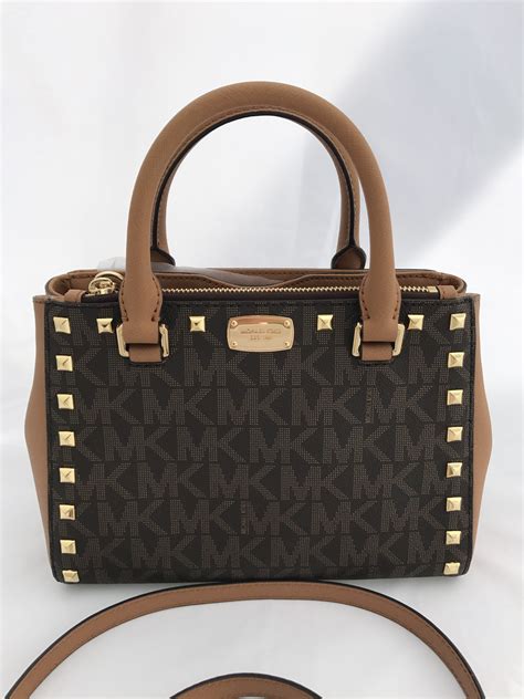 Michael Kors Kellen XS Satchel Vanilla MK Signature Acorn